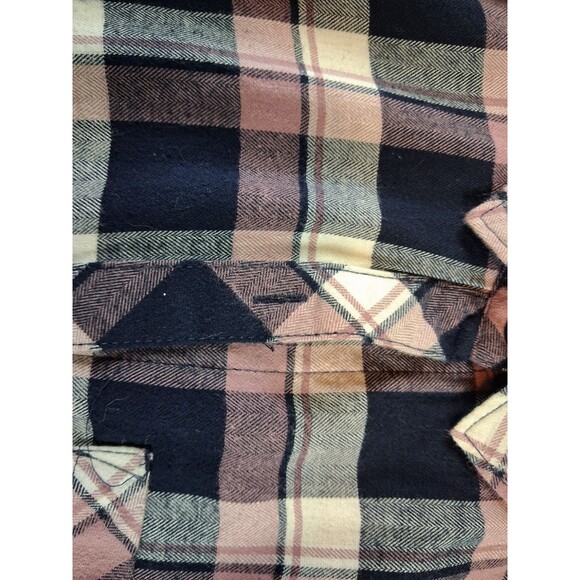 💗 Orvis Pink & Black Plaid Flannel Button-Down Shirt – Unisex Size Small - Picture 7 of 10